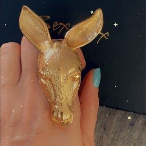 Bex Rox gold plated art vintage ring! Collector piece! Size 8.5
